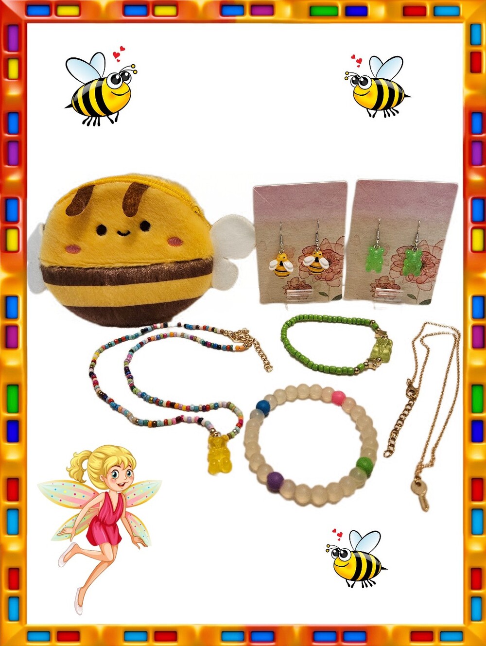 Kid's Bumblebee & Gummy Bear Jewelry Bundle